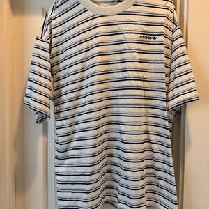 Mens Adidas Originals 80s Loose  Striped Tee
